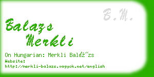 balazs merkli business card